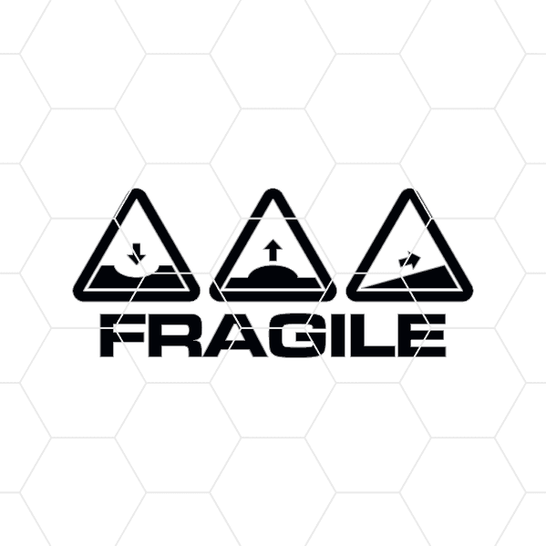 Fragile Low Car Decal