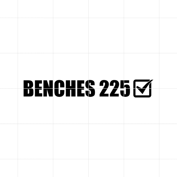 Benches 225 Check Decal