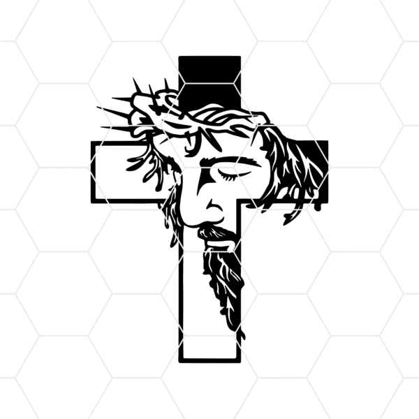 Jesus On Cross Decal