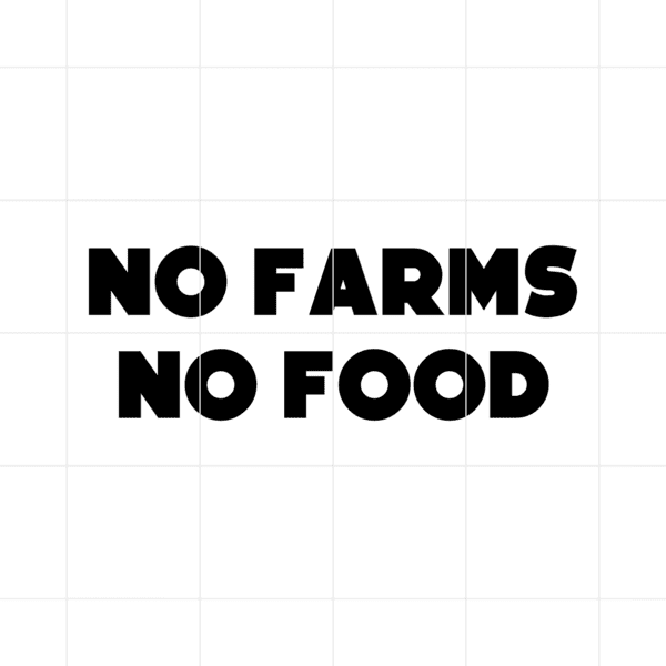 No Farm No Food Decal
