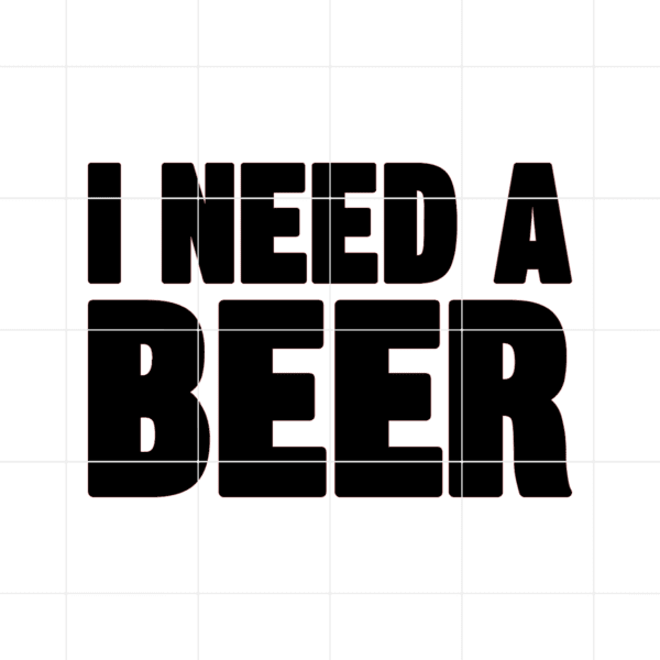 I Need A Beer Gas Decal