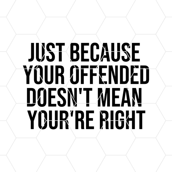 Just Because Your Offended Decal