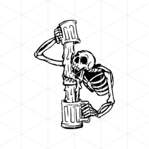Skeleton Drinking Decal