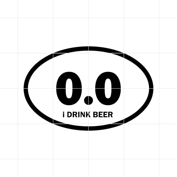 0.0 I Drink Beer Decal