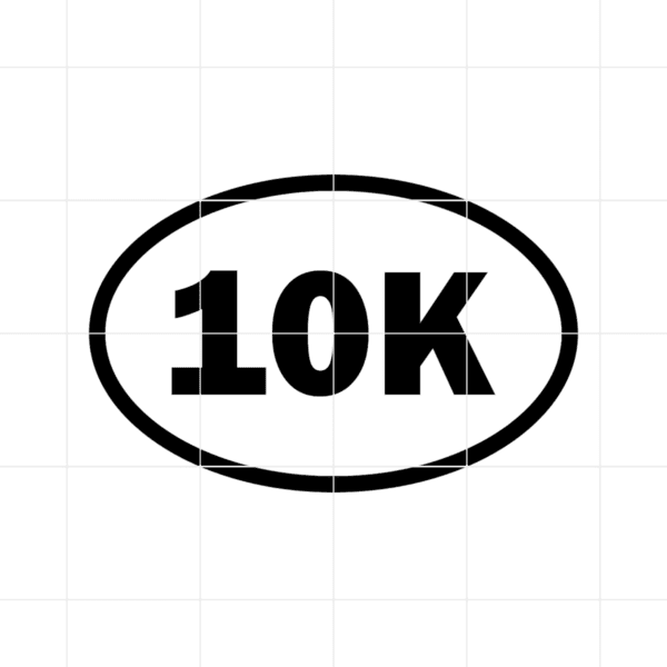 10K Oval Decal