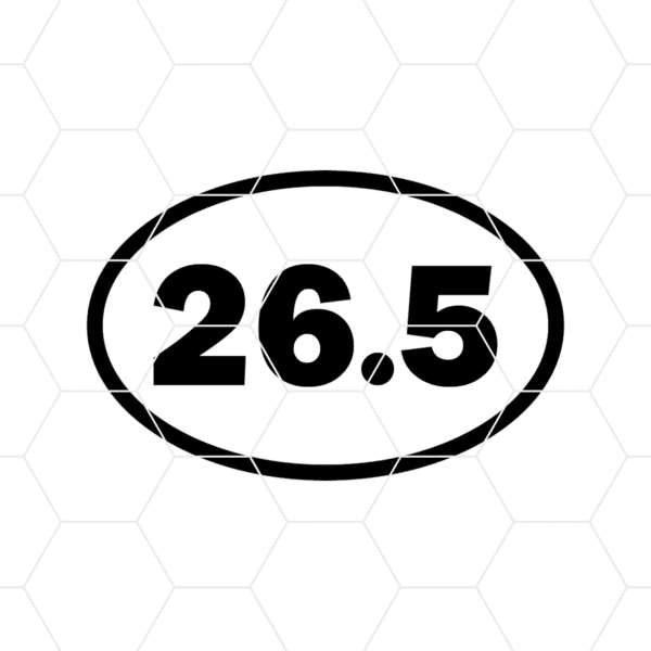 26.5 Oval Decal