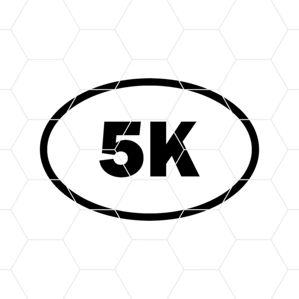 5K Oval Decal
