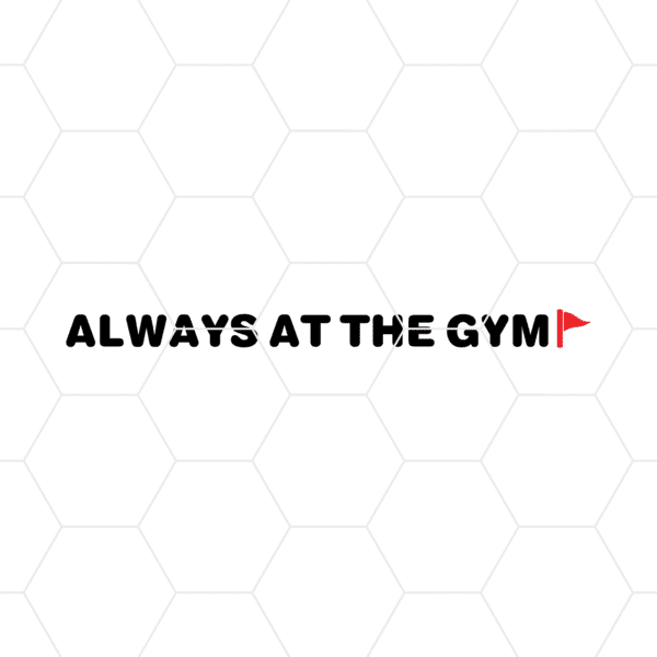 Always At The Gym Red Flag Decal