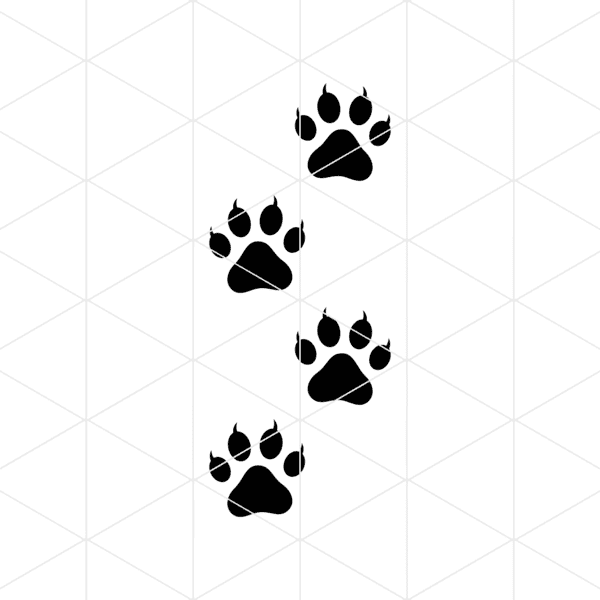 Walking Cat Paws Decal