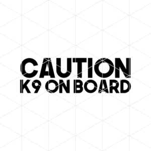 Caution K9 On Board Decal