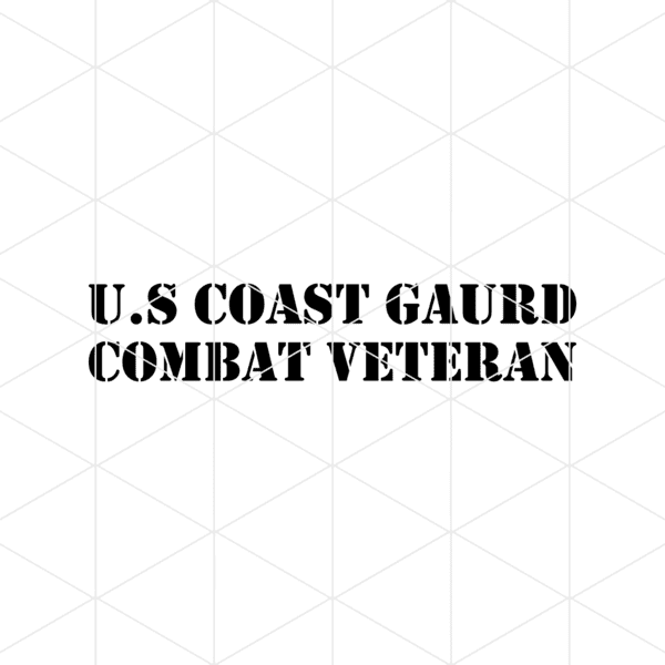 US Coast Guard Combat Veteran Decal