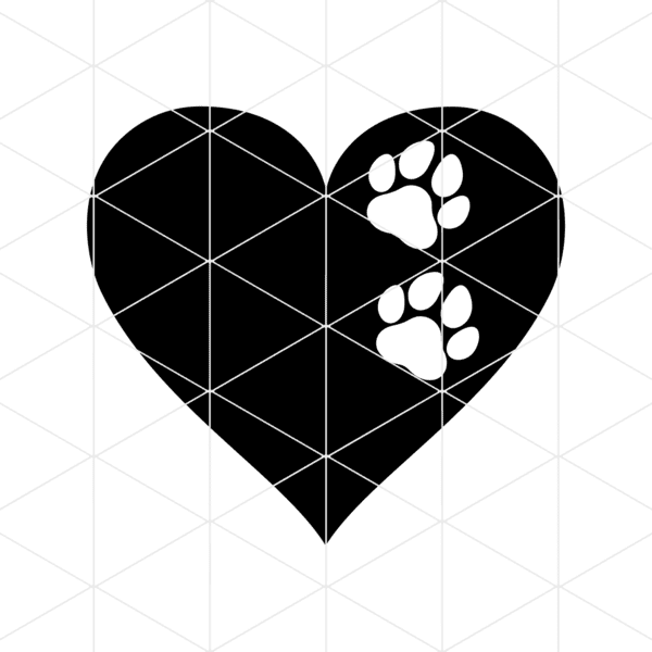 Dog Heart Decal 2