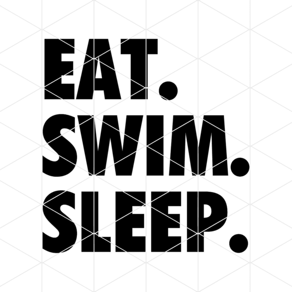 Eat Swim Sleep Decal