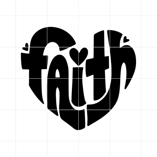 Faith Heart Decal