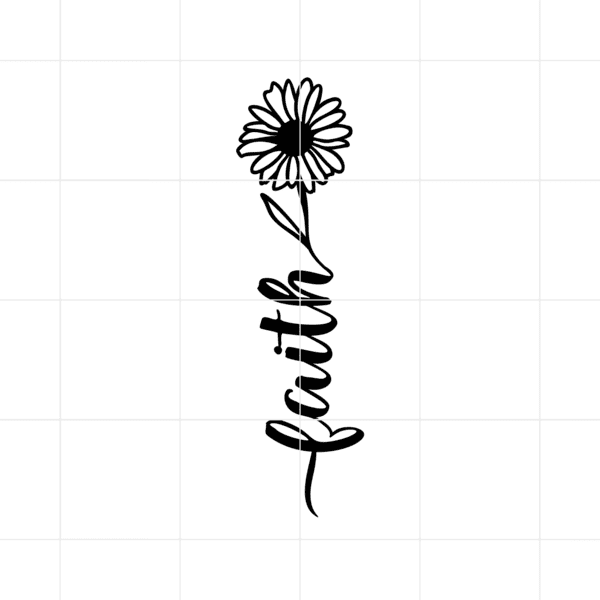 Faith Flower Decal