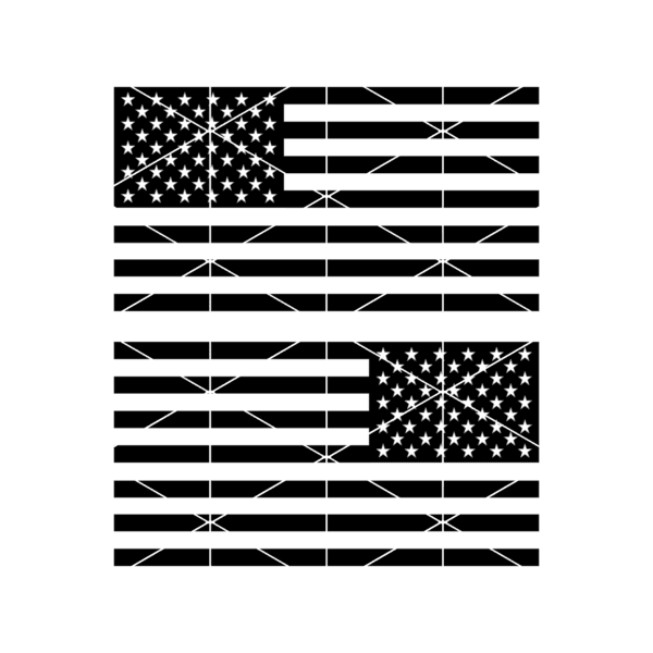 American Flag Pair Decal