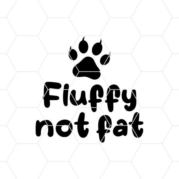 Fluffy Not Fat Cat Decal