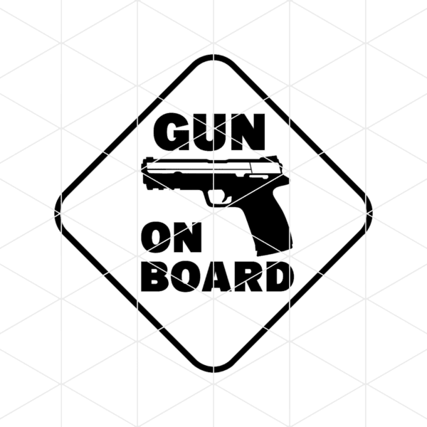 Gun On Board Decal