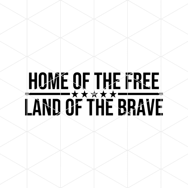 Home Of The Free Land Of The Brave Decal