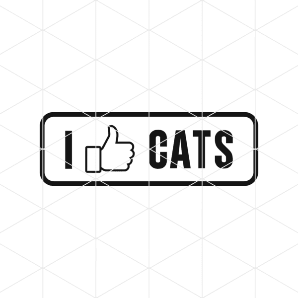 I Like Cats Decal