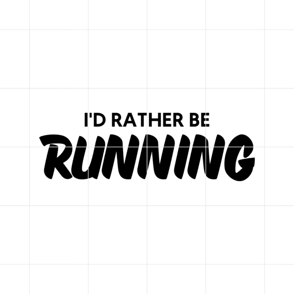 Id Rather Be Running Decal