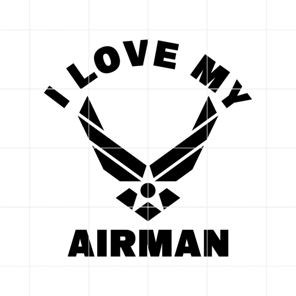 I Love My Airman Decal