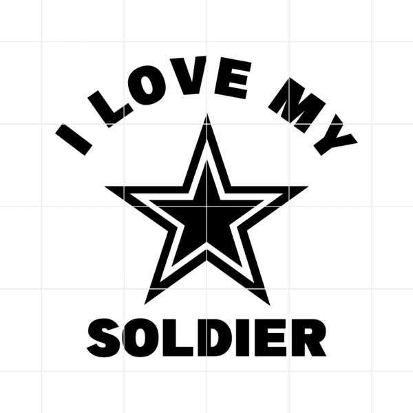 I Love My Soldier Decal