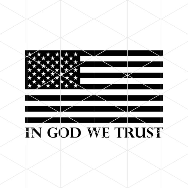 In God We Trust Flag Decal