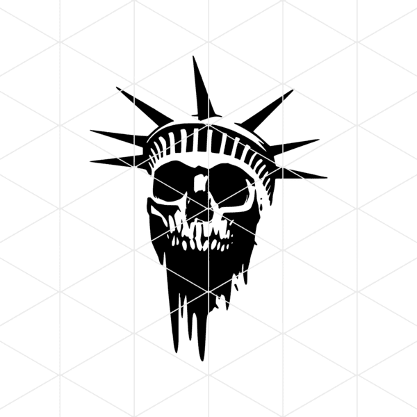 Statue Of Liberty Skull Decal