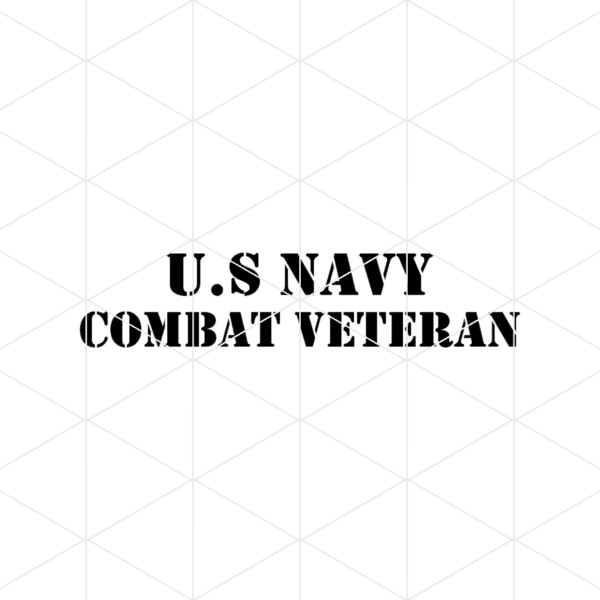 US Navy Combat Veteran Decal