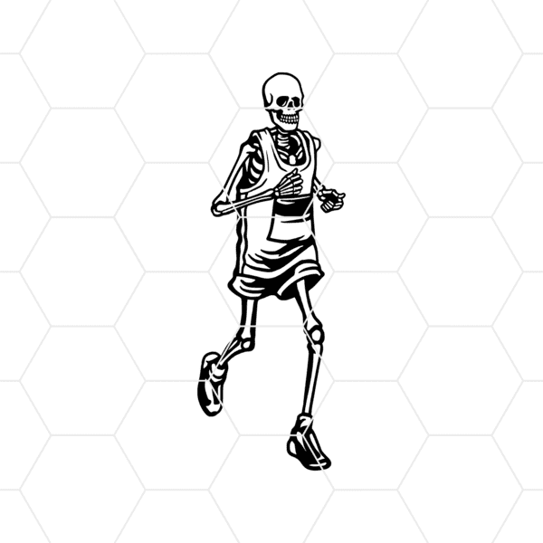 Skeleton Running Decal