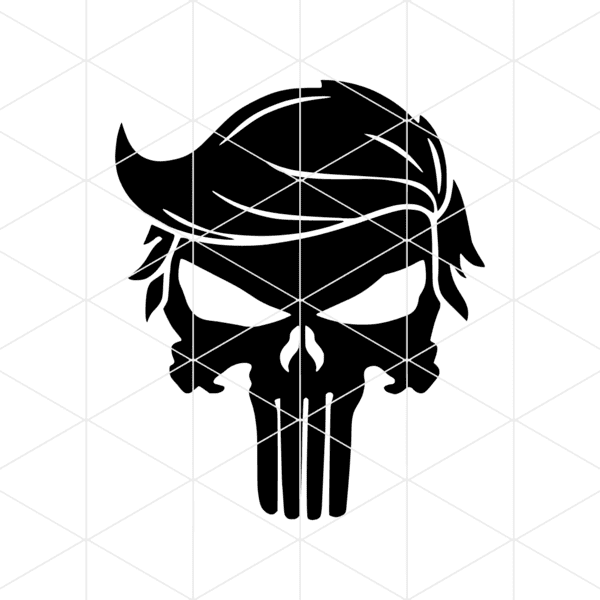 Trump Punisher Skull Decal v2