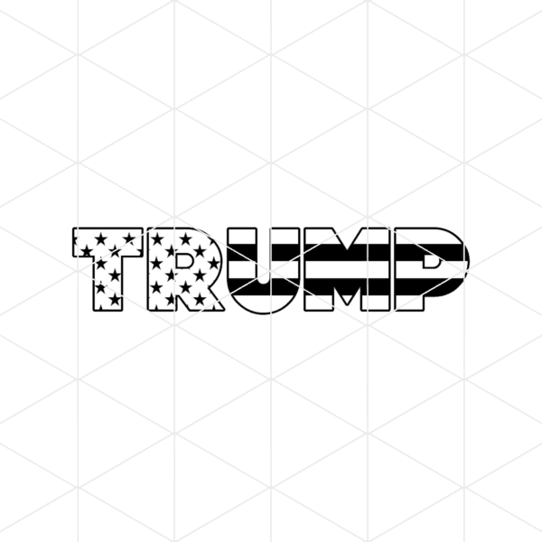 American Flag Trump Decal