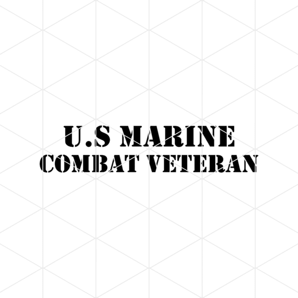 US Marine Combat Veteran Decal