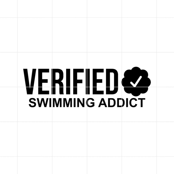 Verified Swimming Addict Decal