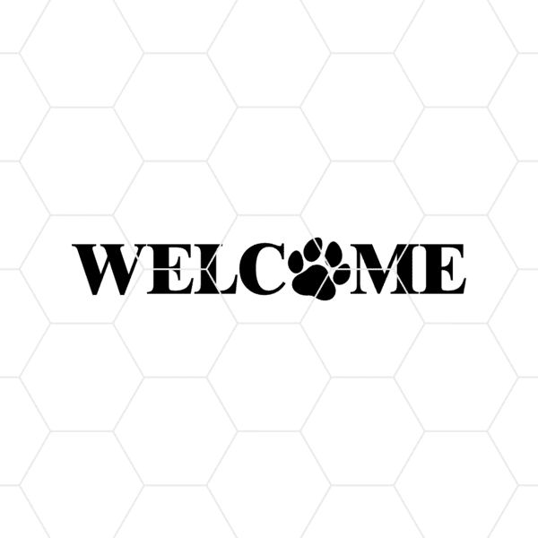 Welcome Dog Decal 3