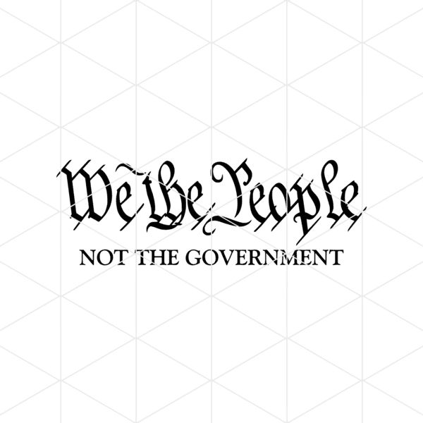 We The People Not The Government Decal