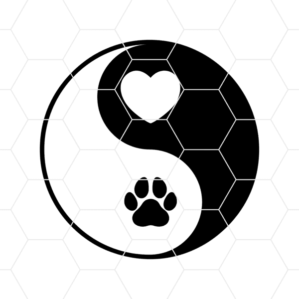 Ying And Yang Dogs Decal