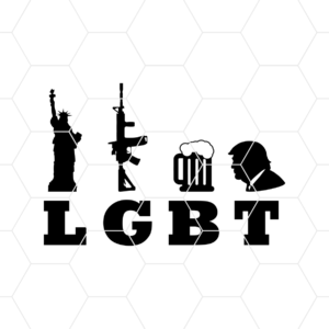 LGBT Liberty Guns Beer Trump Decal