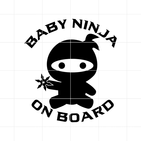 Baby Ninja On Board Decal