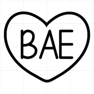 Bae Heart Decal