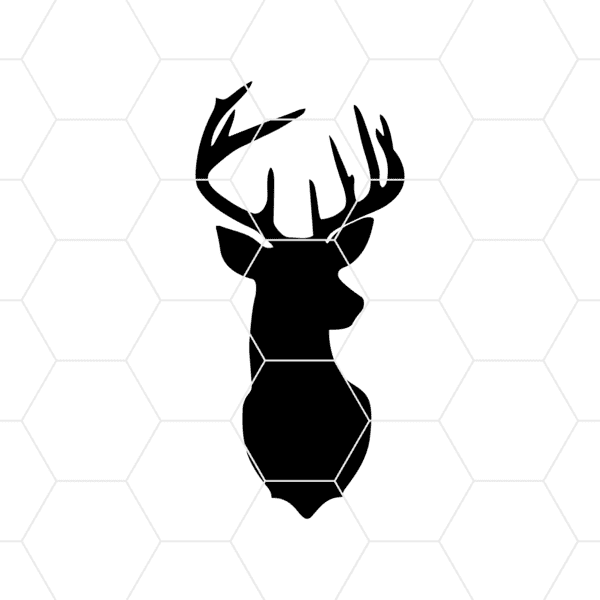 Deer Head Decal 2