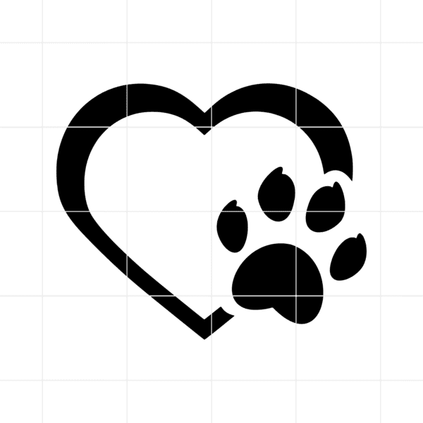 Dog Heart Decal 4