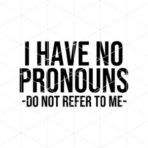 I Have No Pronouns Do Not Refer To Me Decal