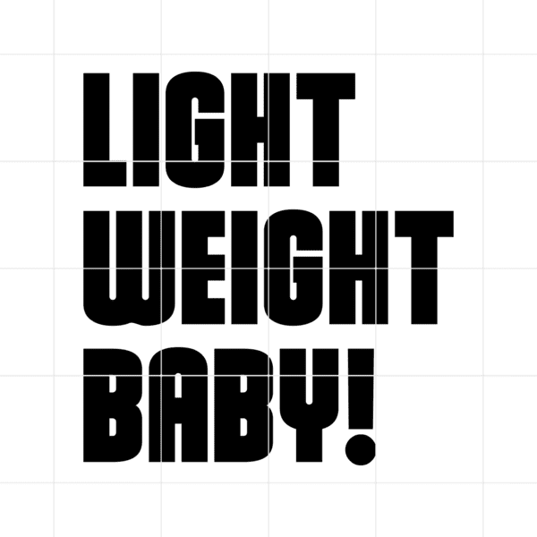Light Weight Baby Decal