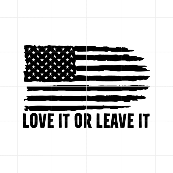 Love It Or Leave It American Flag Decal