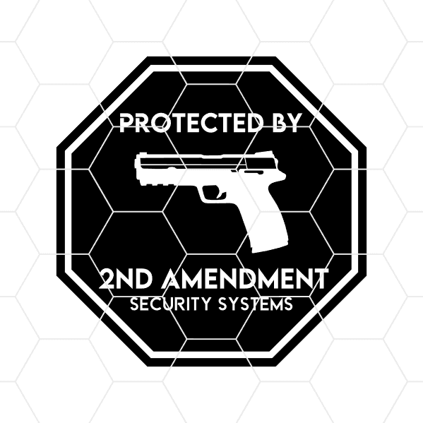 Protected By 2nd Amendment Security Decal