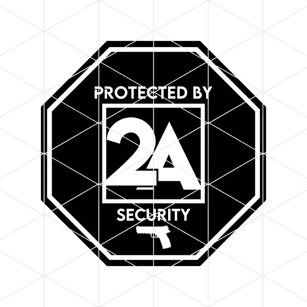 Protected By 2A Security Decal