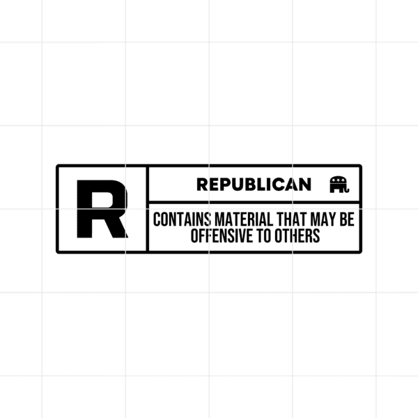 Rated Republican Decal