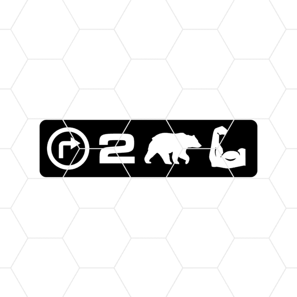 Right Two Bear Arms Decal